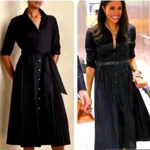 Banana Republic Black Long Sleeve Dress